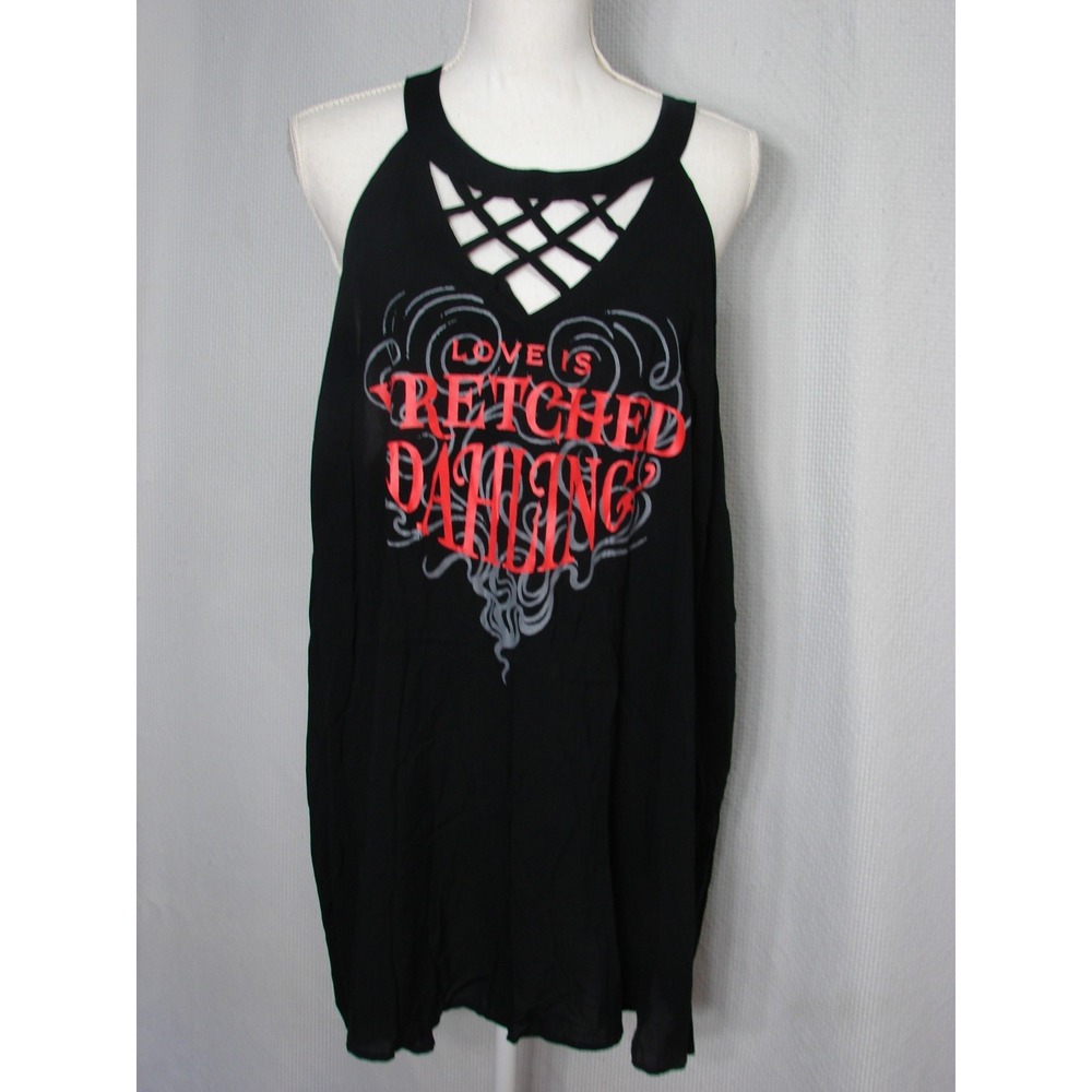 Torrid Disney Villains Love Is Retched Dahling Swing Tank Black New Size 2 (2X)
